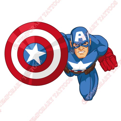 Captain America Customize Temporary Tattoos Stickers NO.64